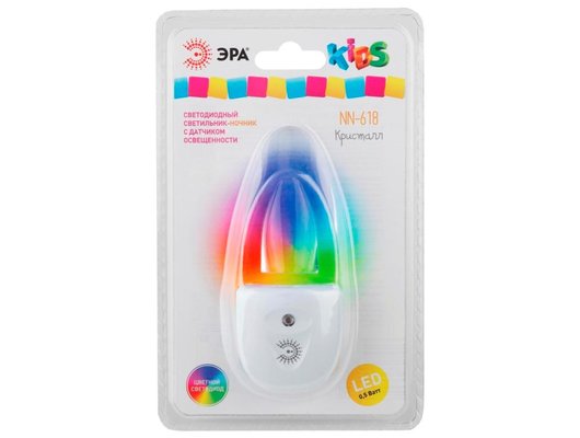 Декоративный светильник ЭРА NN-618-LS-W белый ночник сенсорный LED